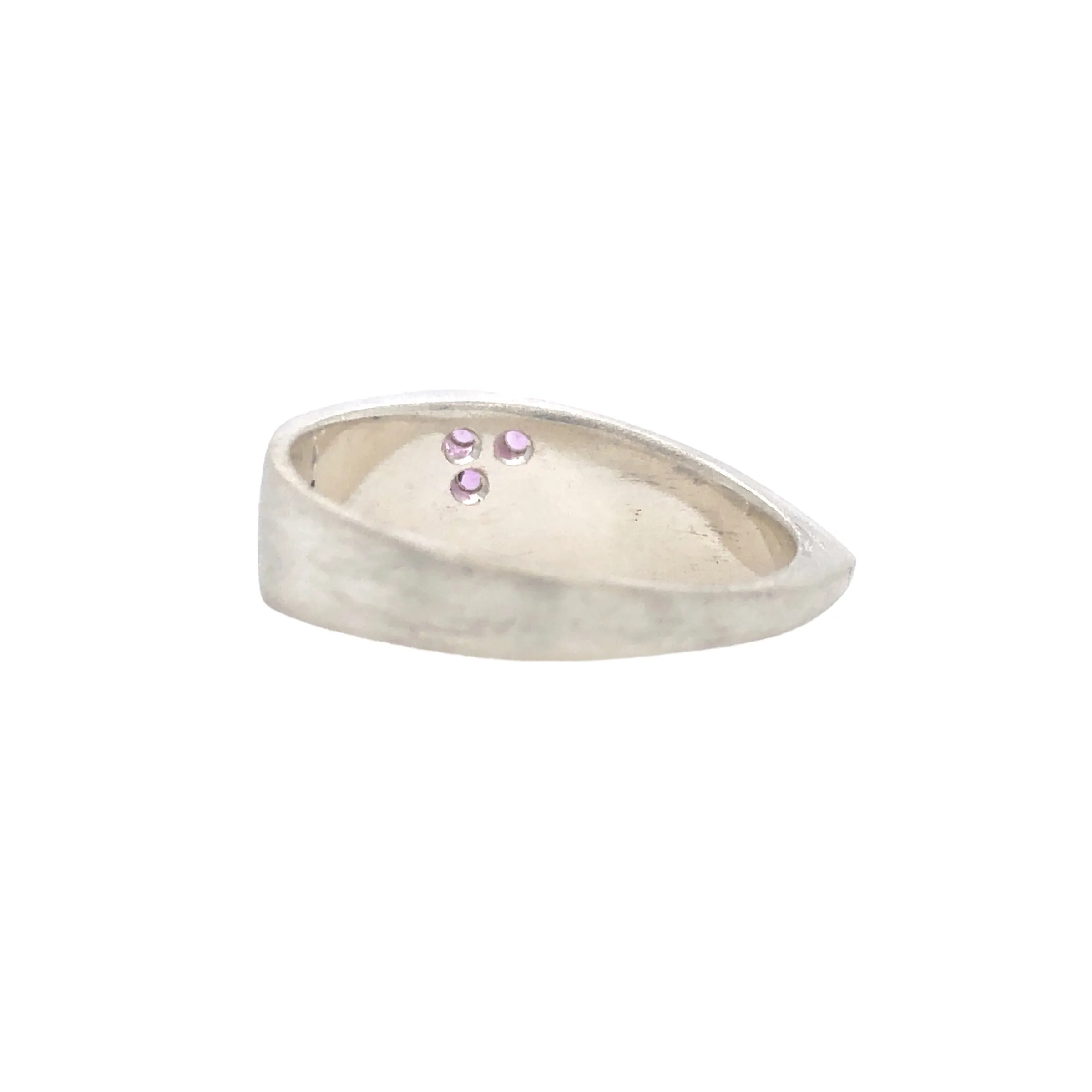 Iota Signet Ring Pink Sapphires - Erin Pearce