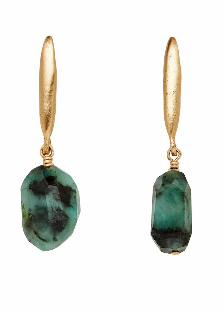 Julie Cohn | Grain Emerald Bronze Earring