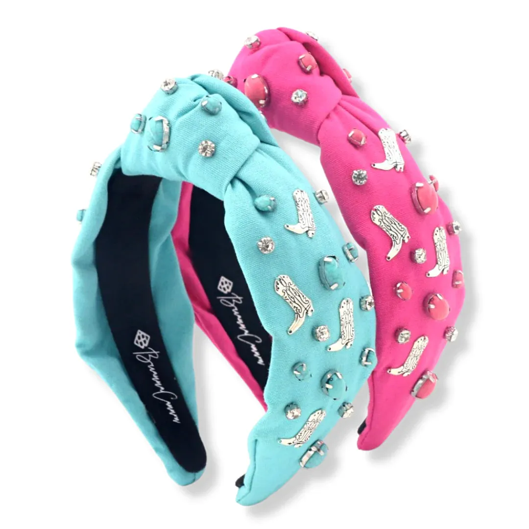 Let's Go Girls Turquoise Boot Headband