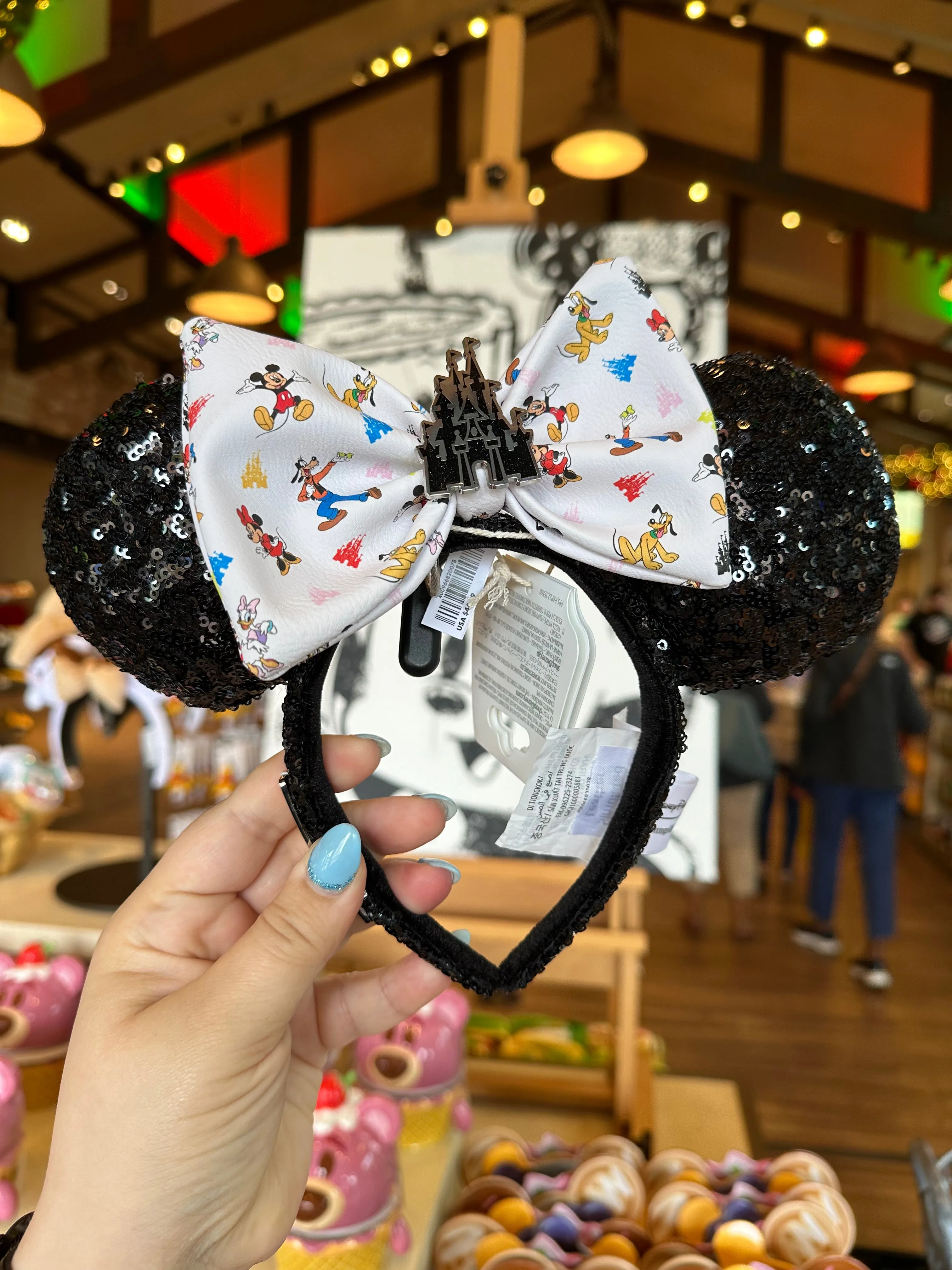 Mickey and Friends Black Sequins Ears by Loungefly