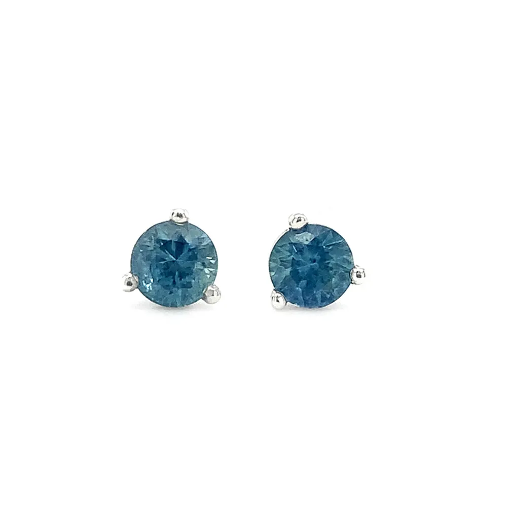 Montana Sapphire & Sterling Silver Earrings - "Arctic Blues"