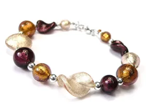 Murano Glass Bracelet - Truffle