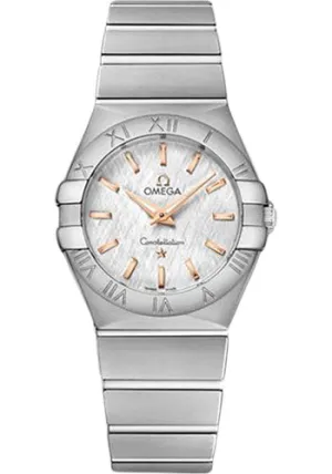 Omega Constellation Quartz Watch - 27 mm Steel Case - White -Silvery Dial - 123.10.27.60.02.004