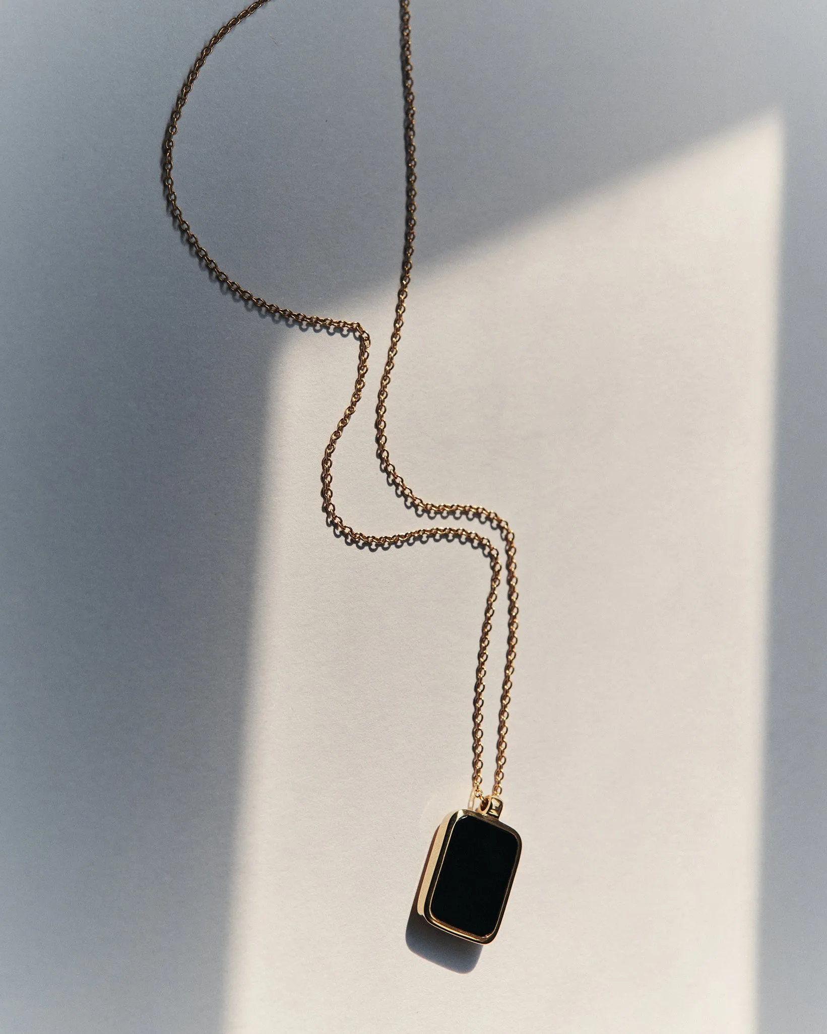 Onyx Tag Necklace