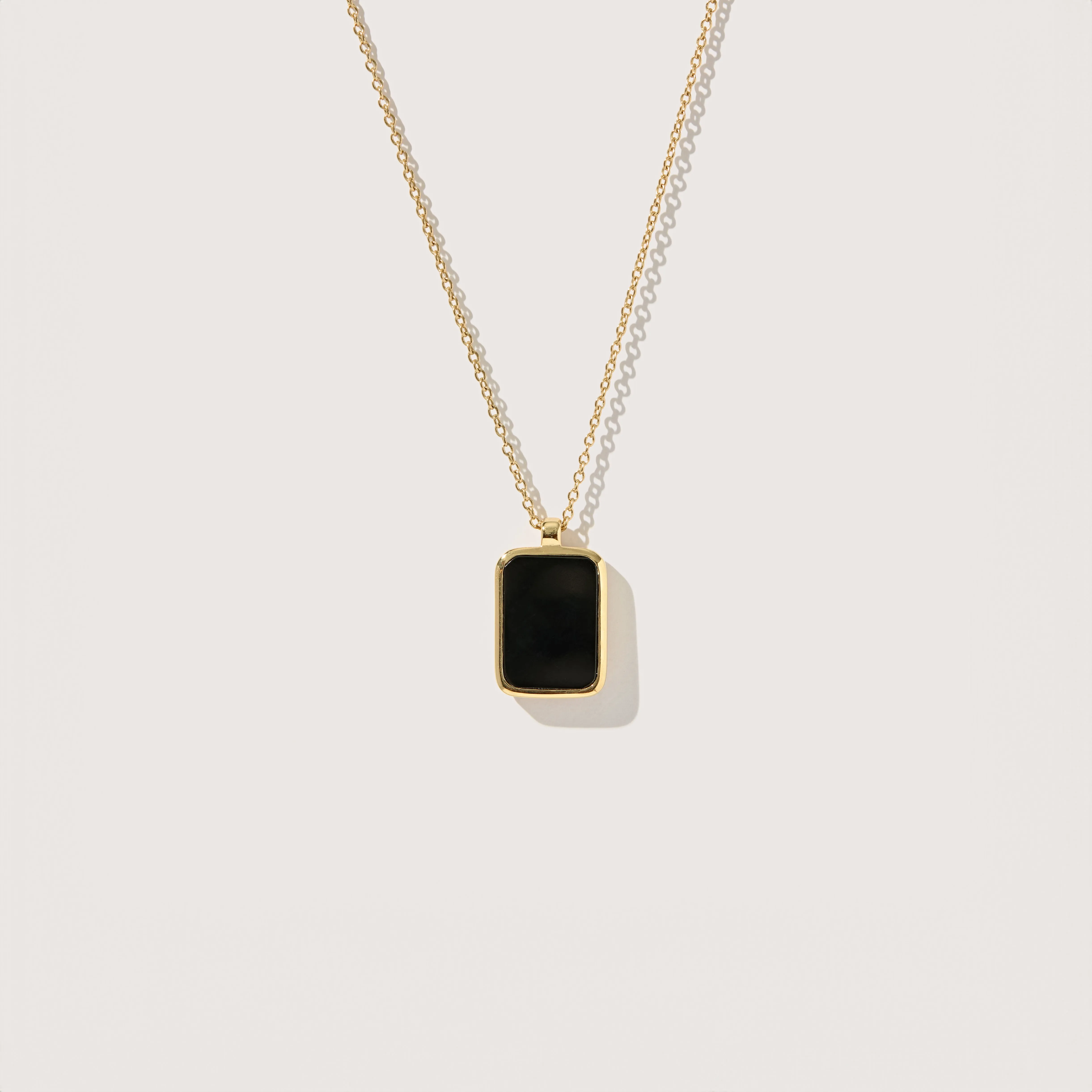 Onyx Tag Necklace