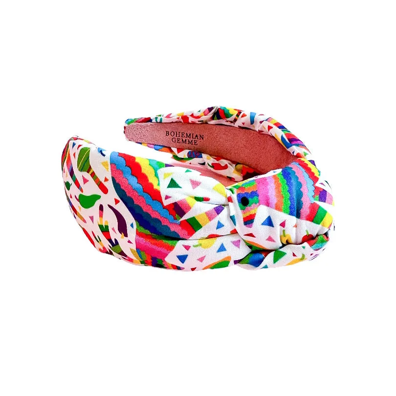 Otomi Print Knotted Headband