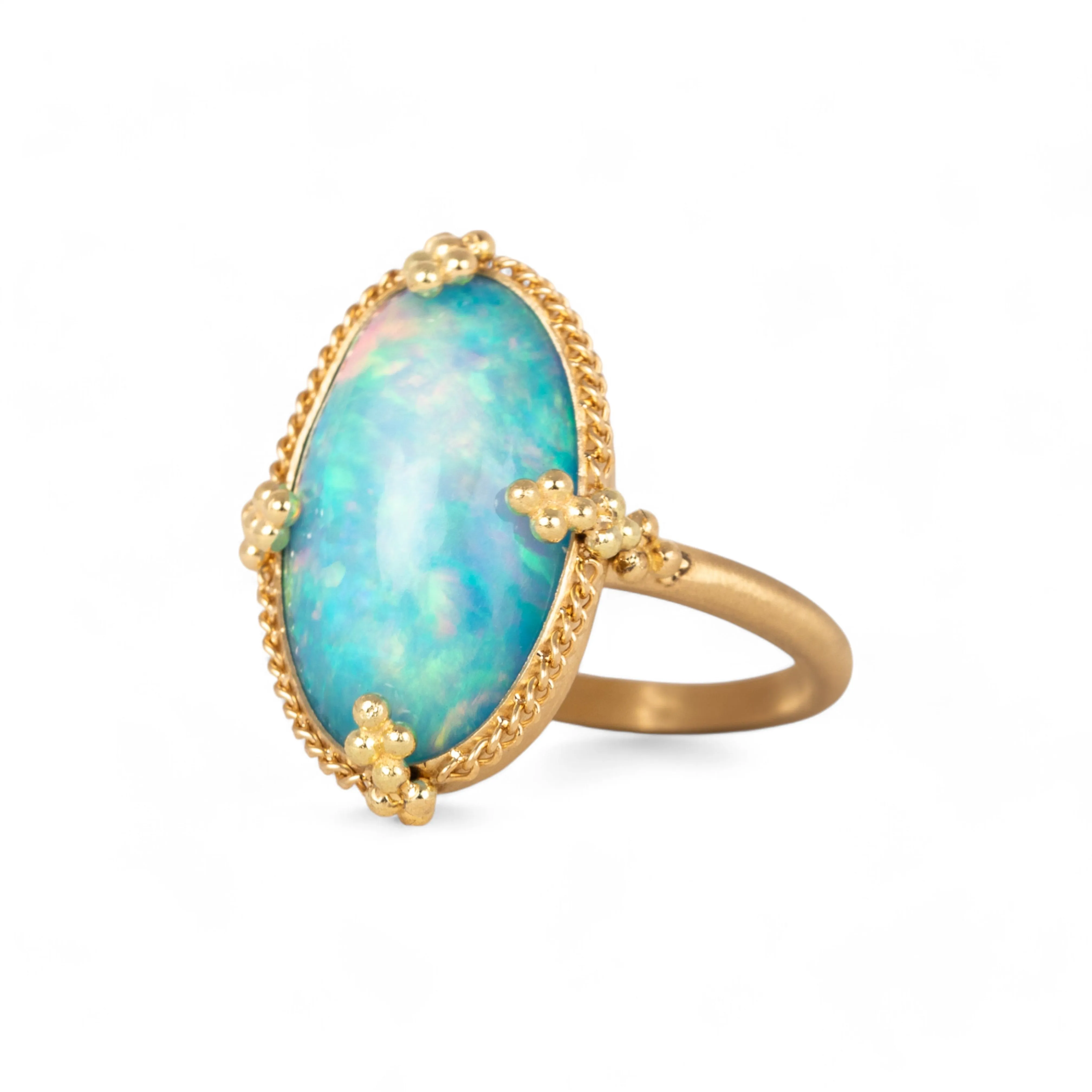 Oval Ethiopian Opal Ring