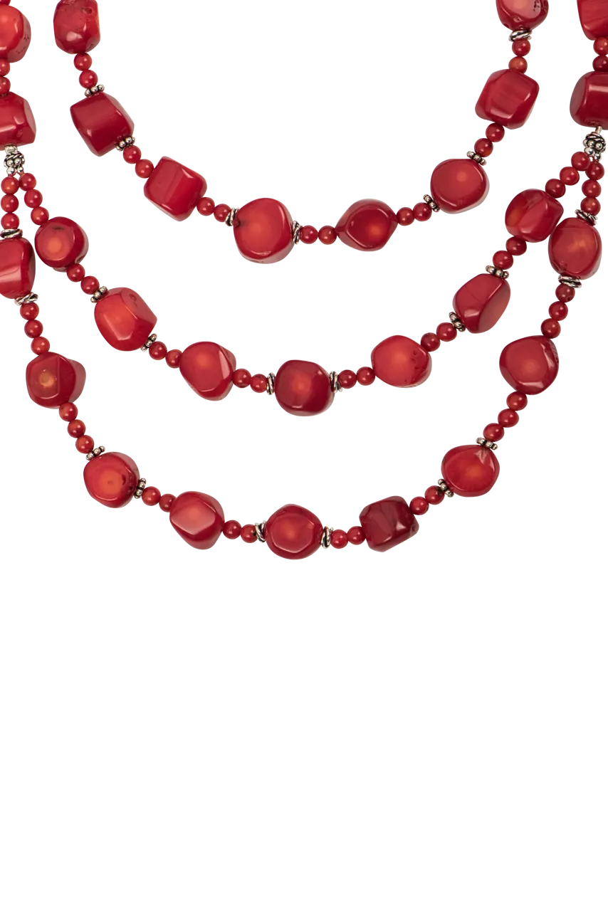 Paige Wallace Graduated Coral Necklace