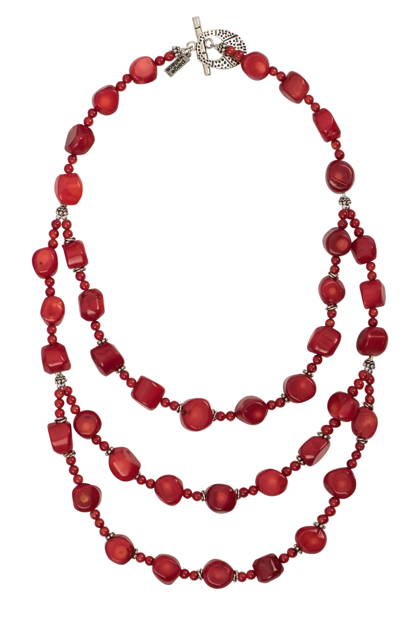 Paige Wallace Graduated Coral Necklace