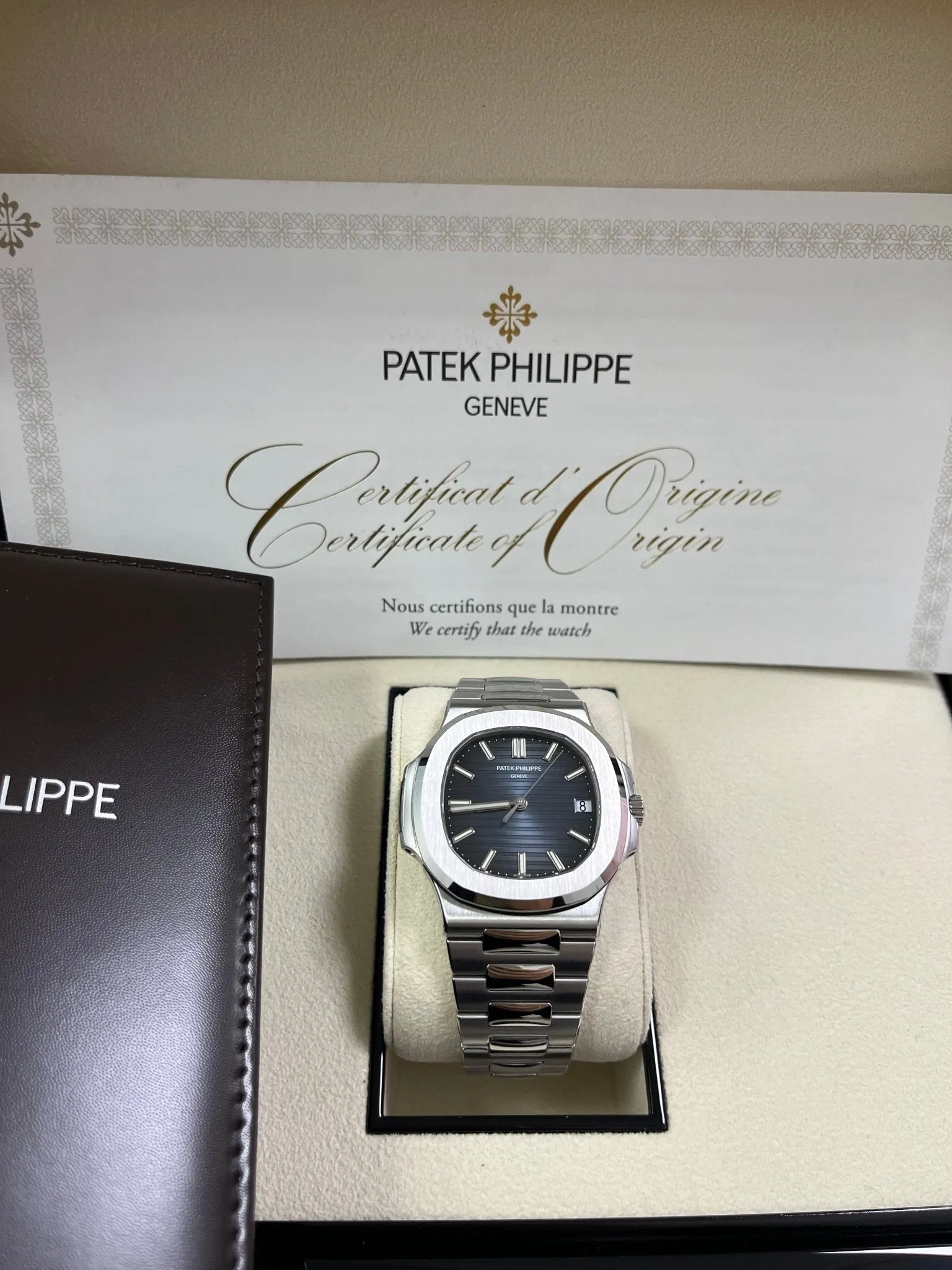 Patek Philippe Nautilus Stainless Steel/ Black-Blue Dial (Ref#5711/1A-010)