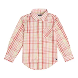 Pedal Plaid Shirt L/S Coral Button Down 33153 5103