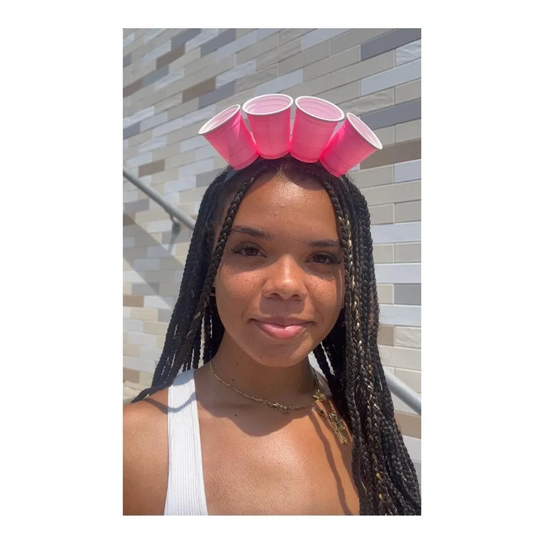 Pink Plastic Shot Glass Headband