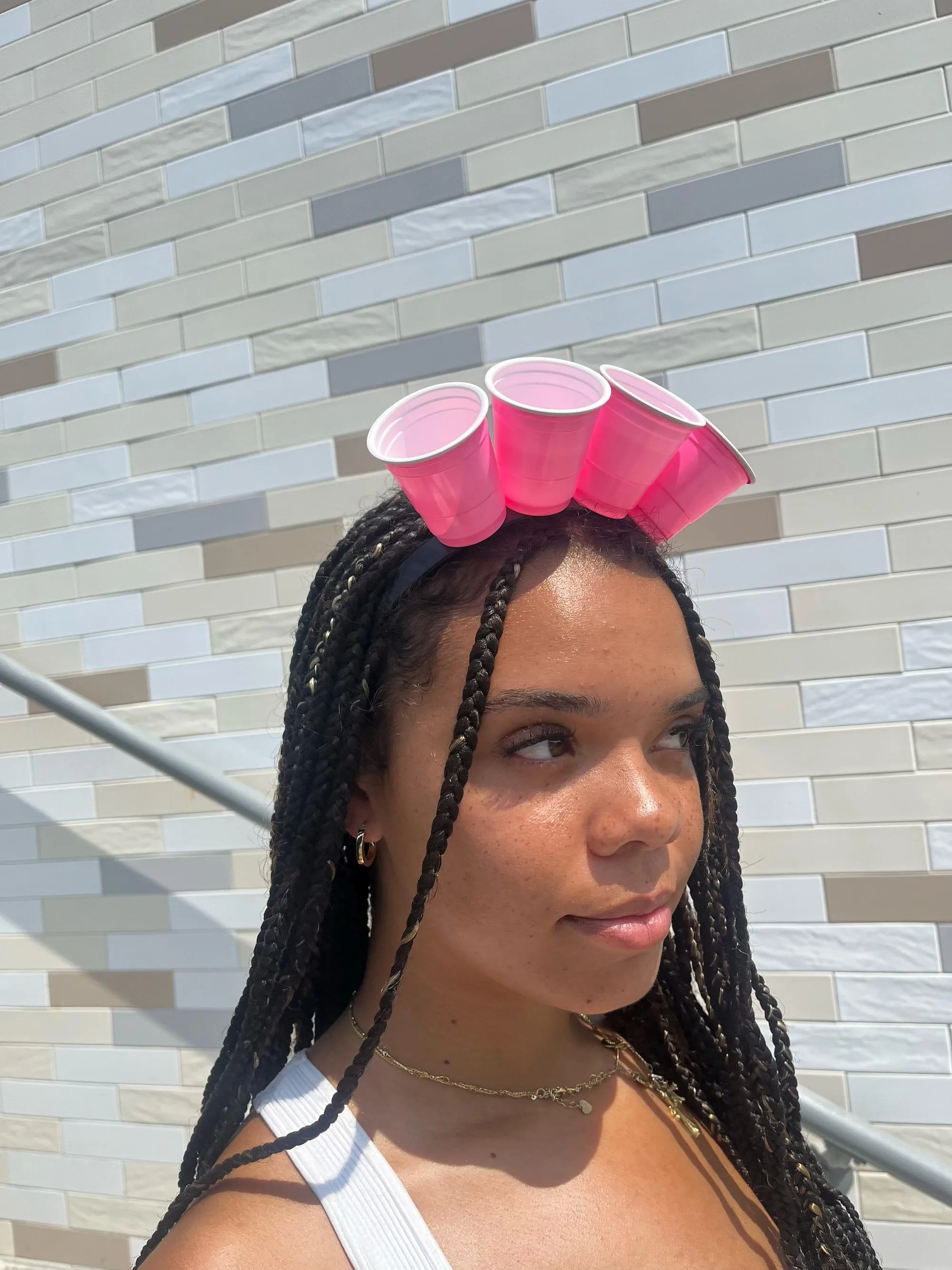 Pink Plastic Shot Glass Headband