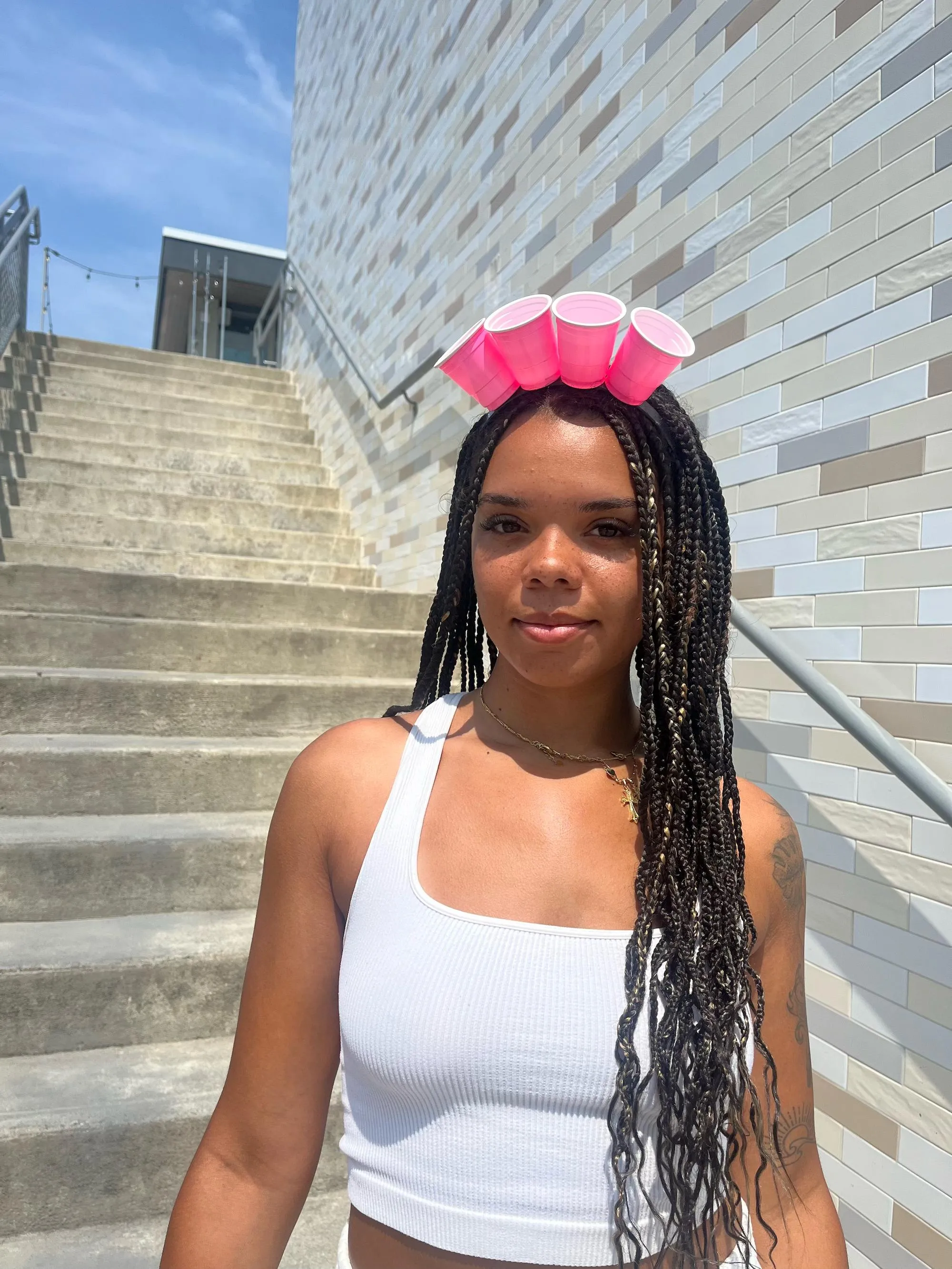 Pink Plastic Shot Glass Headband