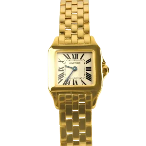 Pre-owned 18k Yellow Gold Cartier Santos Demoiselle