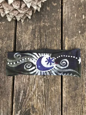 Purple High Mountain Moon Handmade Headband