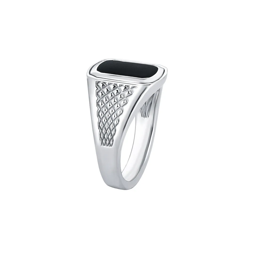 Pyramid Signet Ring - Solid Silver