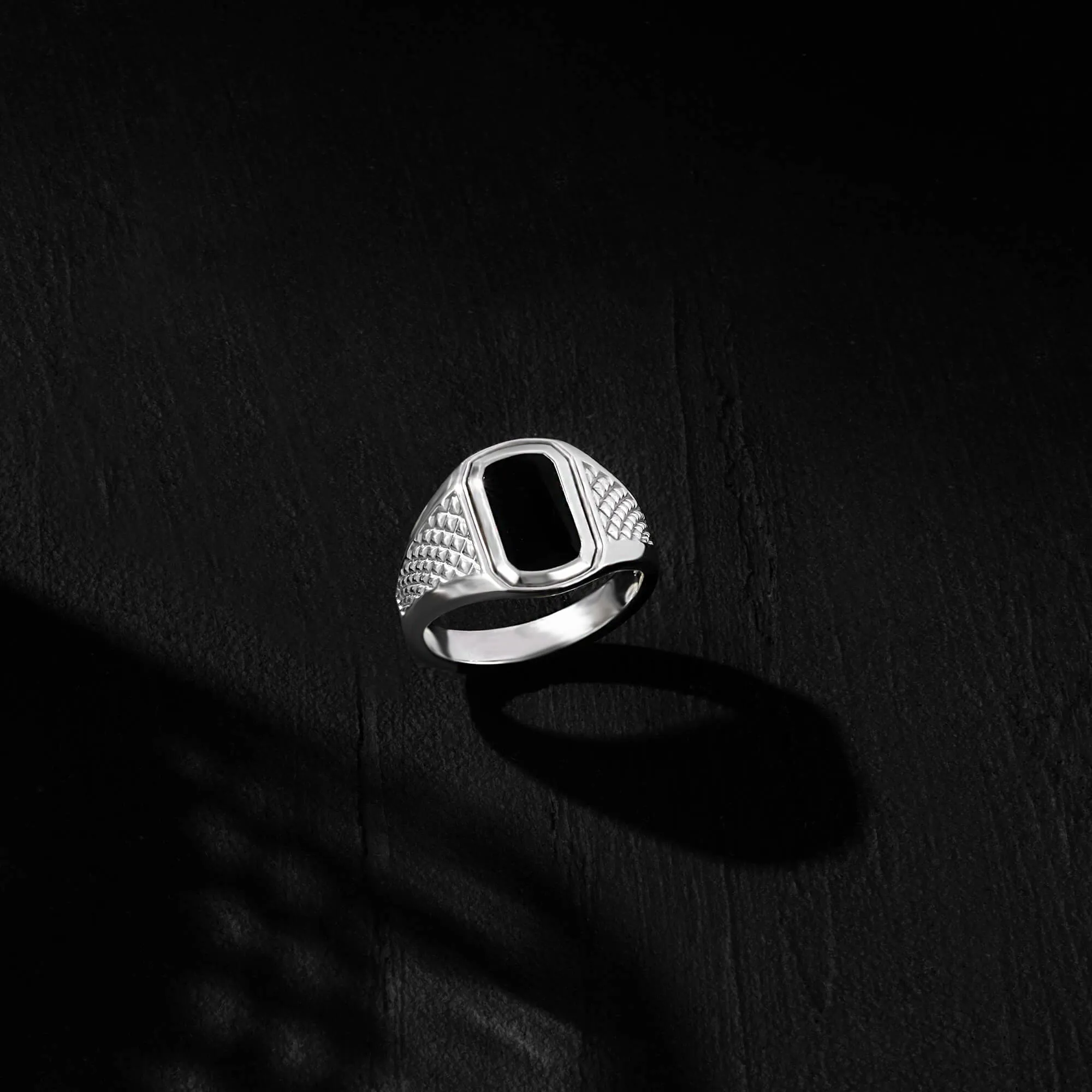 Pyramid Signet Ring - Solid Silver