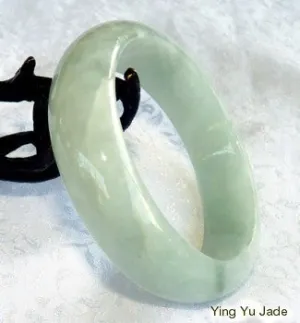 "Glowing Smoky Spiritual" Grade A Translcuent  Old Mine Lao Pit Jadeite Bangle Bracelet 59mm (BB2822)