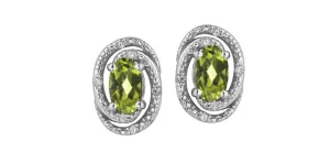 "PHARA" PERIDOT & DIAMOND EARRINGS