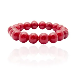 Red Jade Bead Bracelet