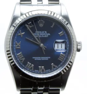 Rolex Datejust SS Blue Roman Dial