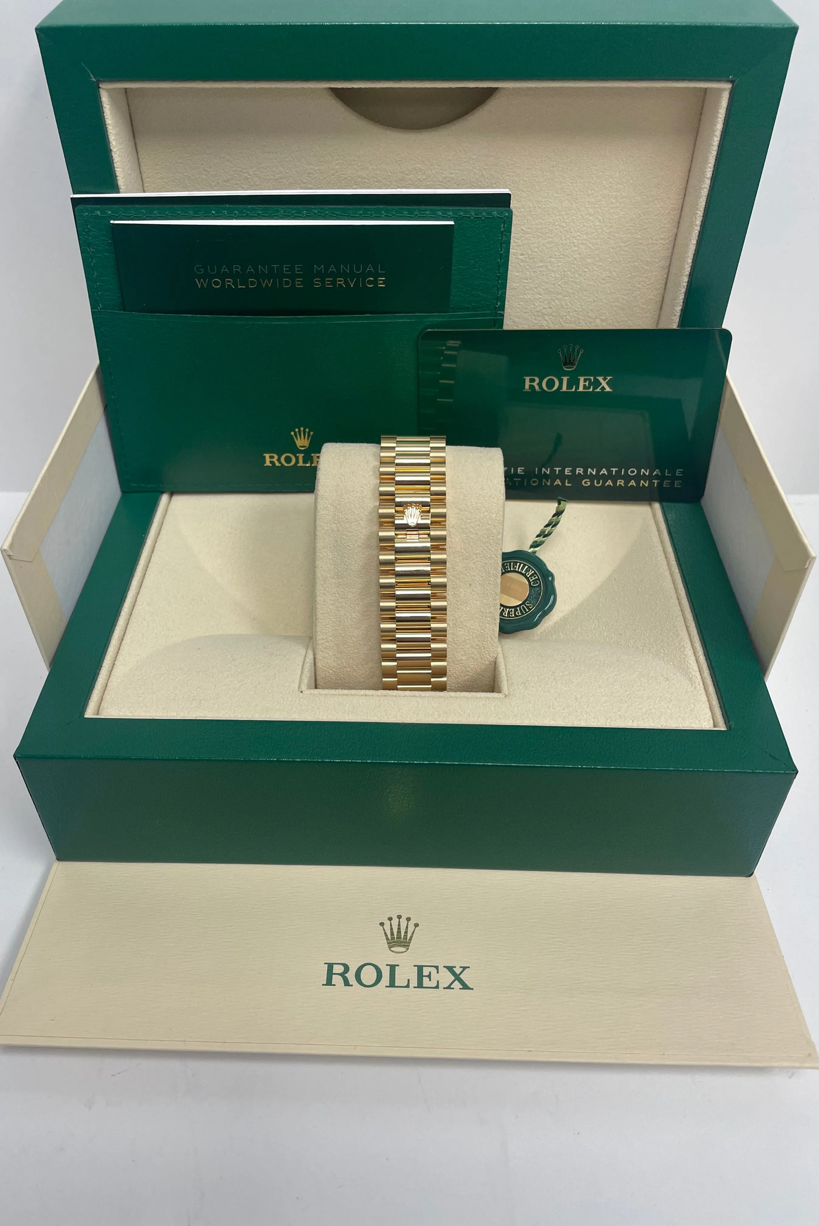 Rolex Day-Date 40 Yellow Gold - Black Diamond Dial - Diamond Bezel - President Bracelet (Ref# 228348RBR)