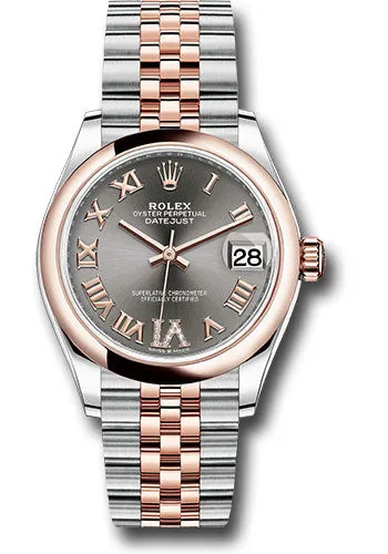 Rolex Steel and Everose Gold Datejust 31 Watch - Domed Bezel - Mother-Of-Pearl Diamond Dial - Jubilee Bracelet 278241 dkrhdr6j