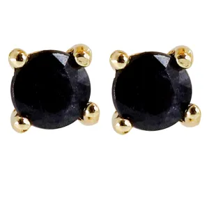 Round Sapphire Earrings 4mm