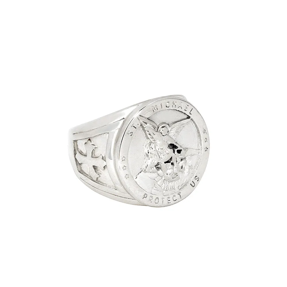 Saint Michael Ring - Silver