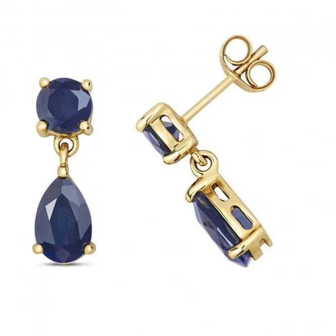 Sapphire Drop Pear Earrings ED263S