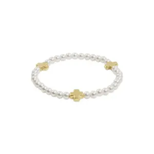 Signature Cross Pearl Pattern Bead Bracelet