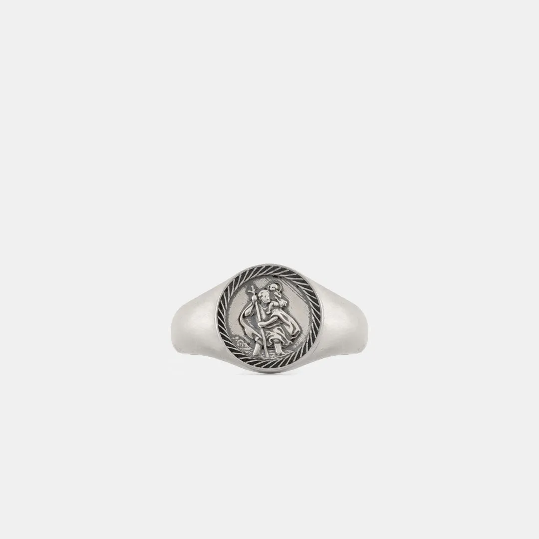 Silver St Christopher Ring