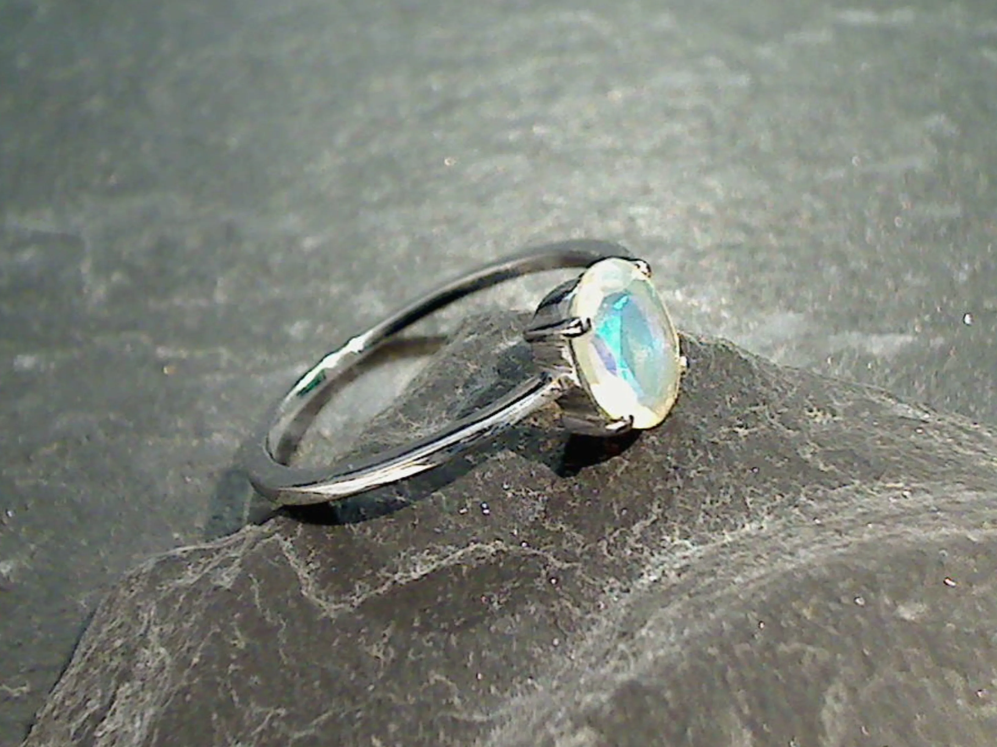 Size 7.25 Ethiopian Opal, Sterling Silver Ring