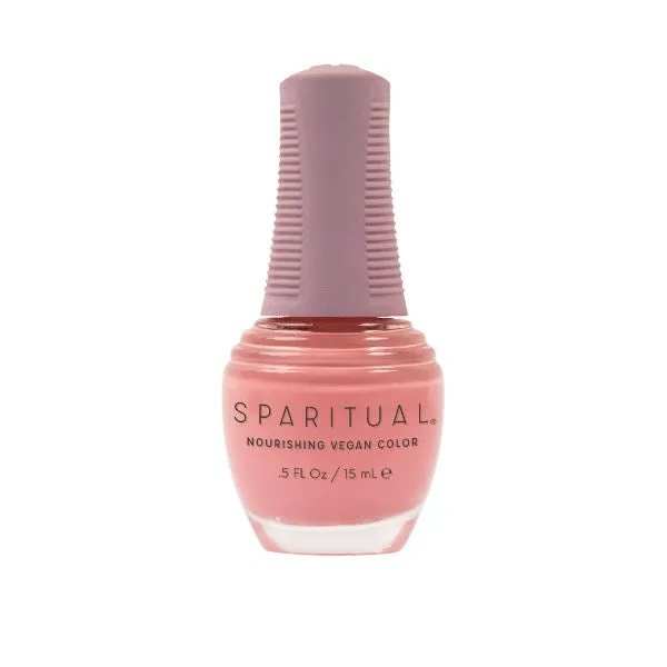 Sparitual Nourishing Lacquer Polish - Kind Hearted - Pastel Coral Creme - 15ML