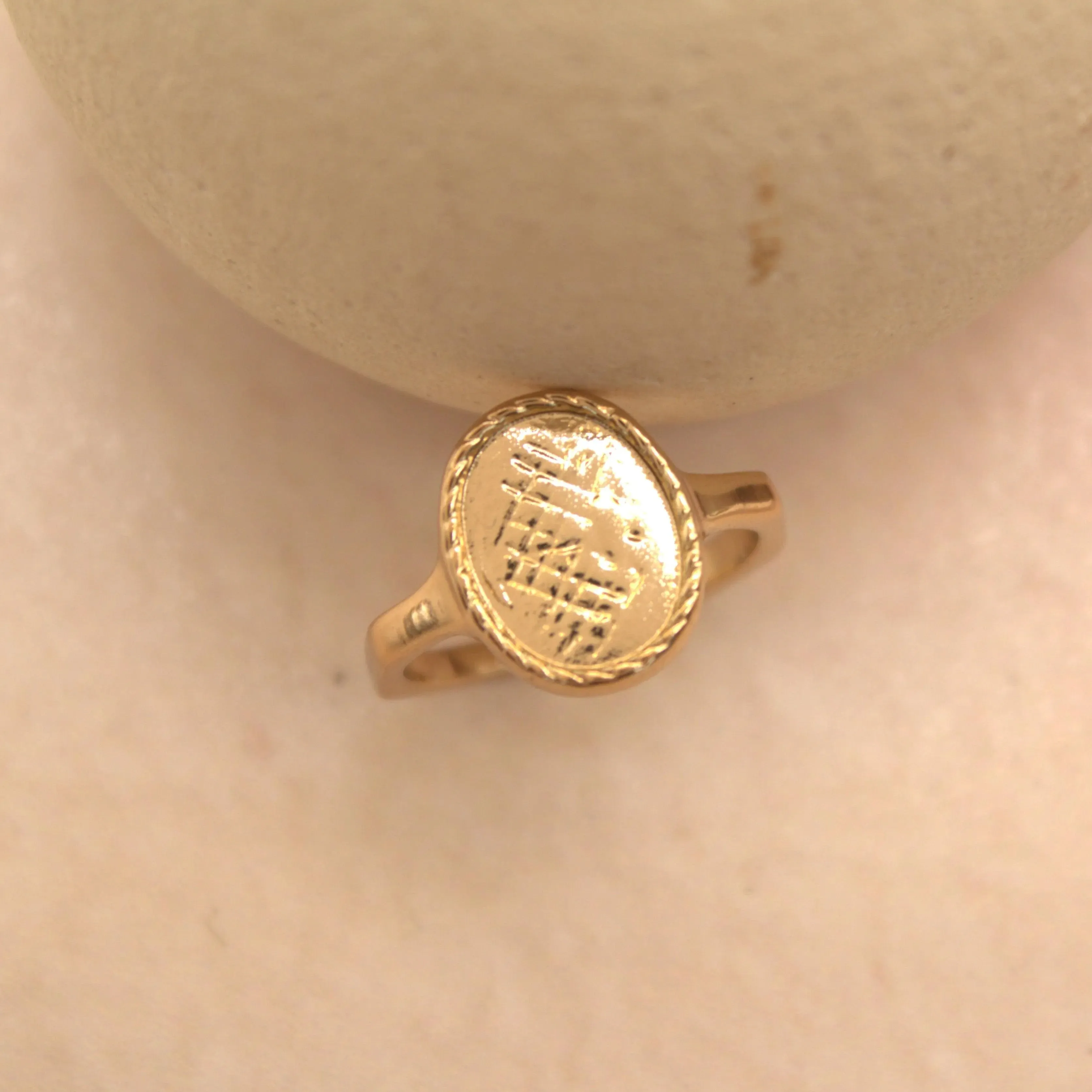 TFC Signet Gold Plated Ring