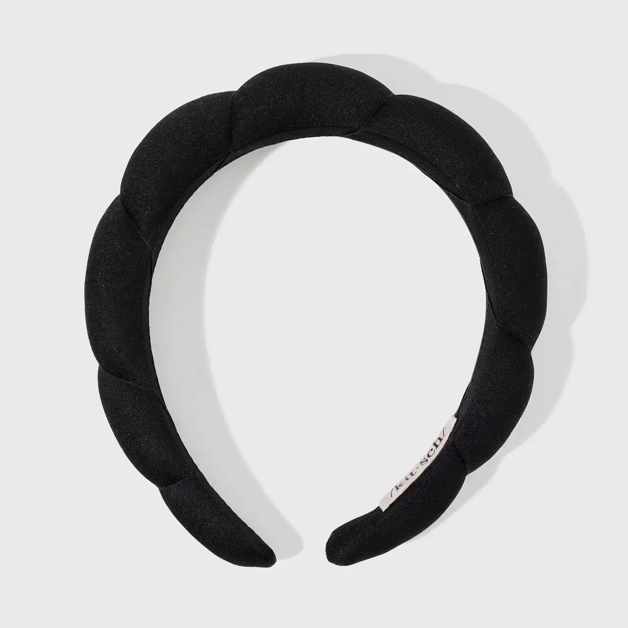 The Recycled Fabric Puffy Headband - Black