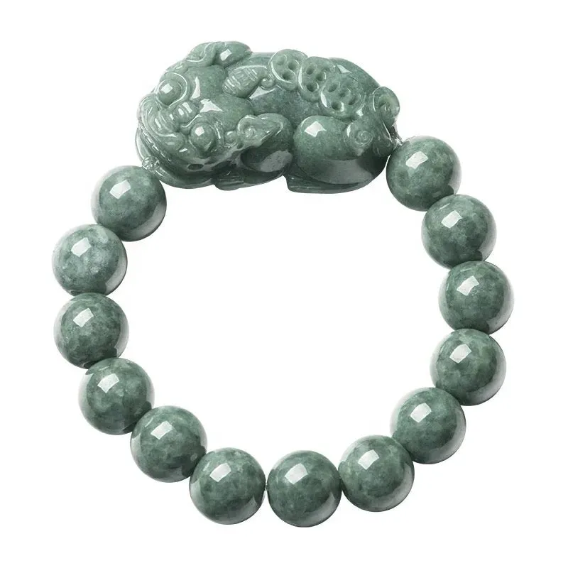 THE VAULT | Genuine Natural Jadeite Pixiu Bead Bracelet