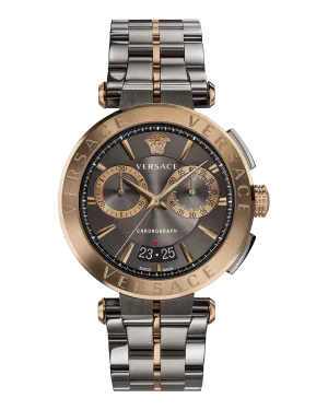 Versace Men's Watch Aion Chronograph 45mm Grey VE1D00619