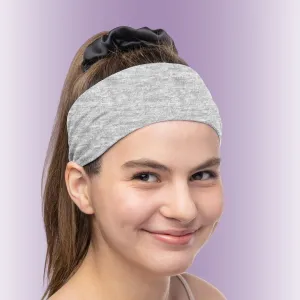 Women's Headbands Cotton Jersey 3" Wide Yoga Fitness Fashion Made in the USA Heather Gray