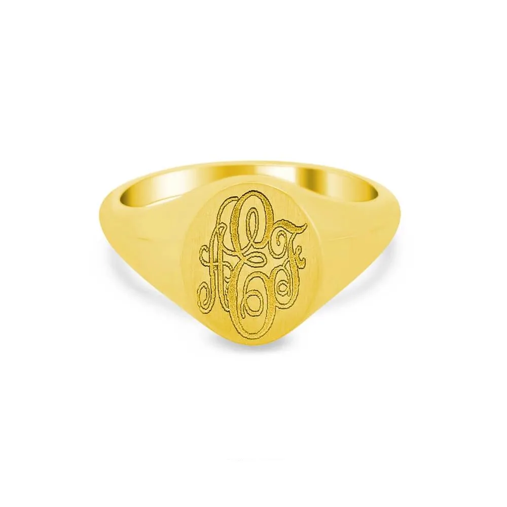 Women's Oval Signet Ring - Small