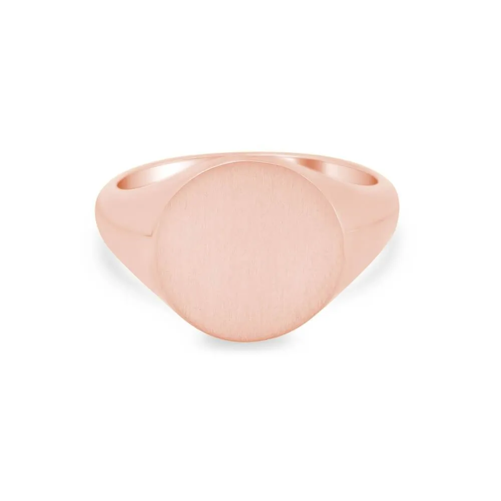 Women's Round Signet Ring - Large