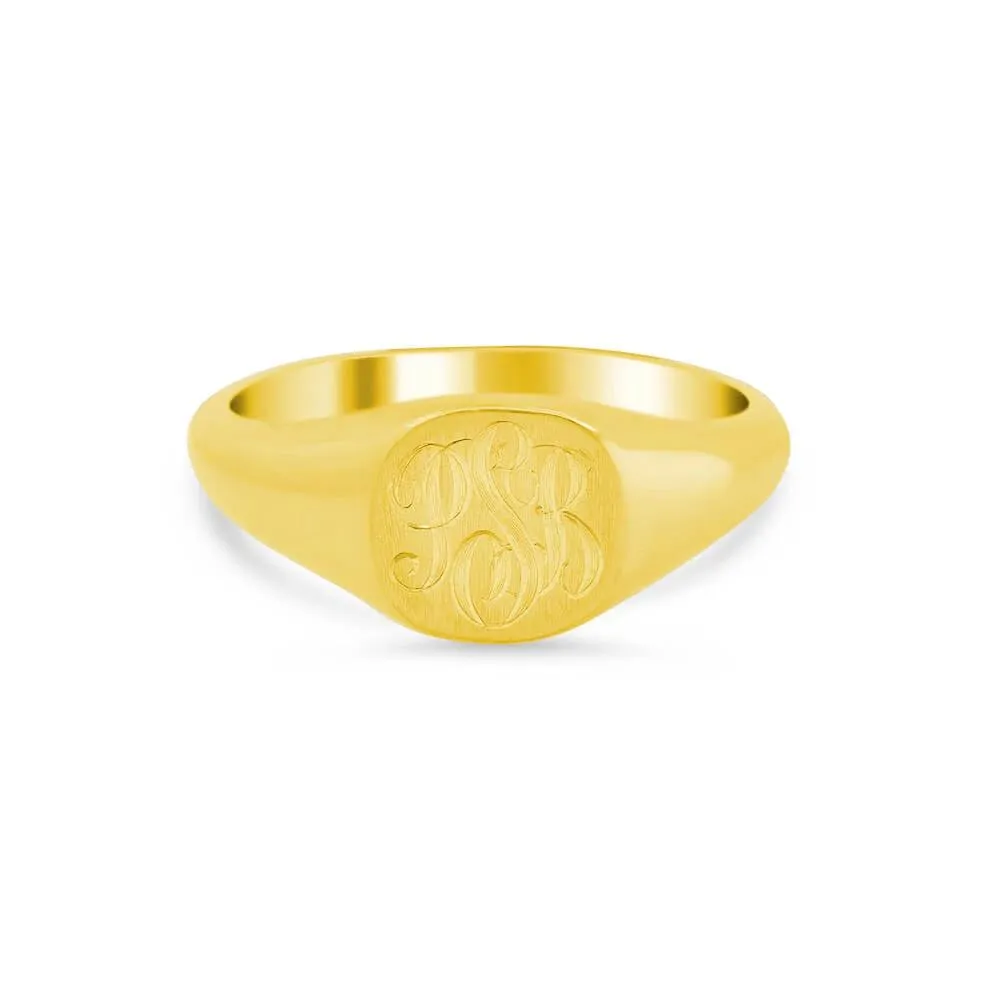 Women's Square Signet Ring - Extra Small