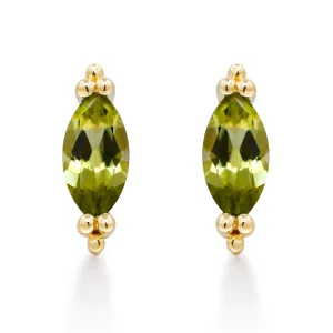 Wren 10K Yellow Gold Marquise-Cut Manchurian Peridot Earring